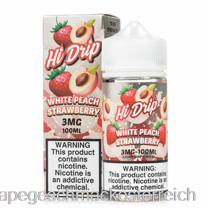 Weiße Pfirsich-Erdbeere – Hi-Drip – 100 Ml, 0 Mg Vape-Geschmack